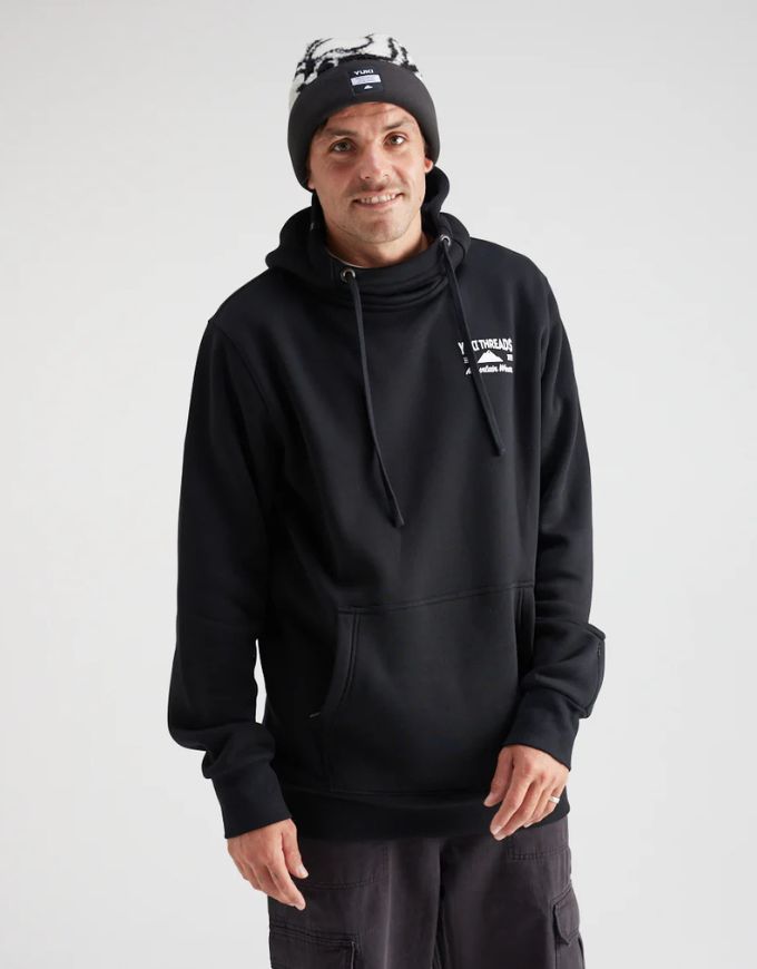 Yuki Threads Loop Shred Hoodie | Black
